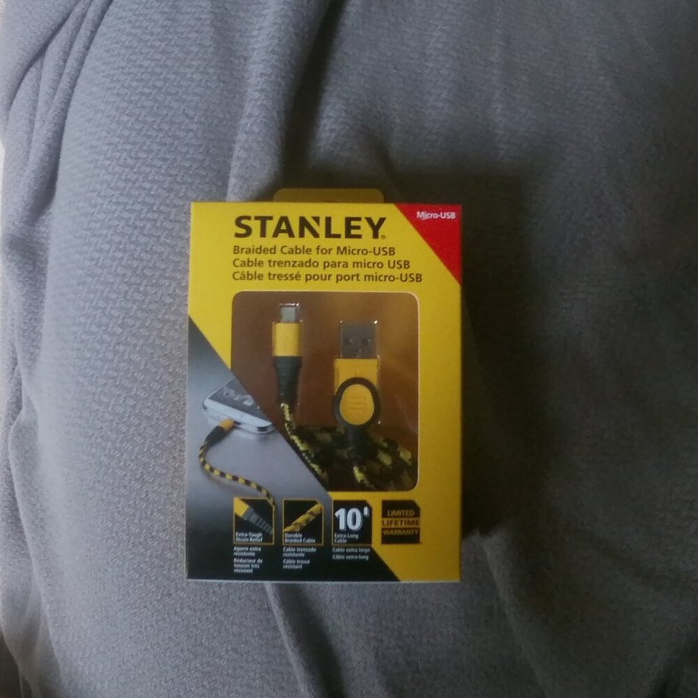 Stanley 10' Braided Cable For Micro-USB